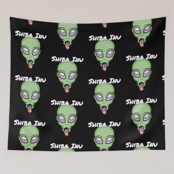 Item preview, Shiba Inu SHIB Alien Crypto Cryptocurrency UFO Space Moon designed and sold by Bitcoin-Fashion.