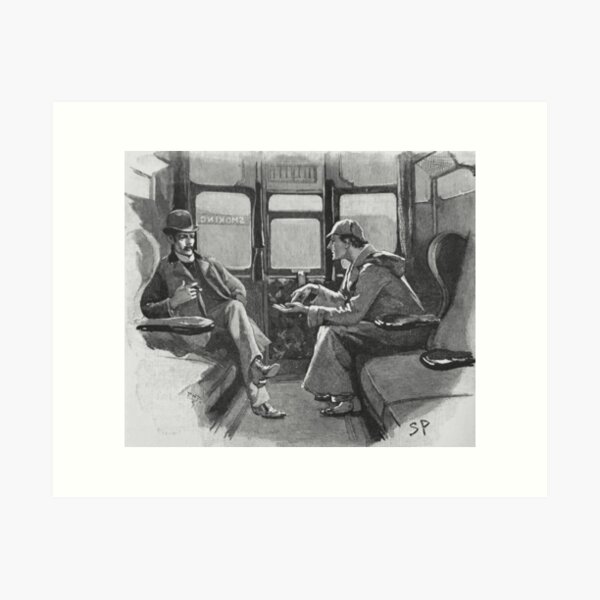 Item preview, Sherlock Holmes and Dr Watson sat on a train designed and sold by HughBoone.