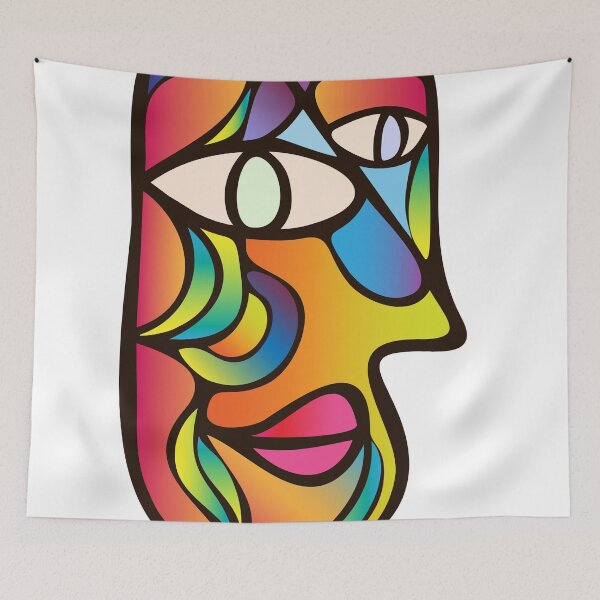 Item preview, Funky Cubism Face designed and sold by liewy.