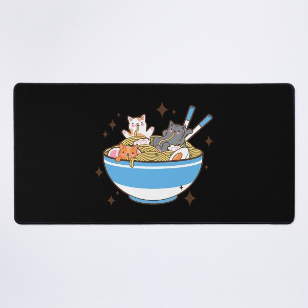 kawaii cute anime shiba inu dog otaku japanese ramen noodles Desk Mat