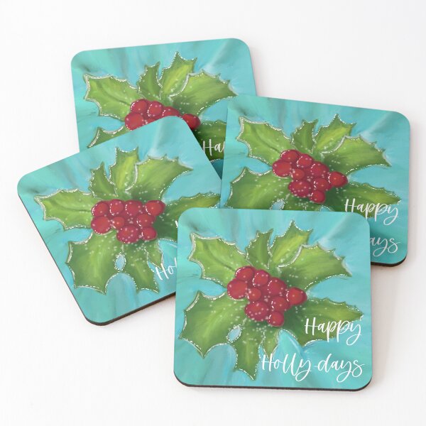 Item preview, Happy Holly Days with Berries designed and sold by Kathy-Bourque.