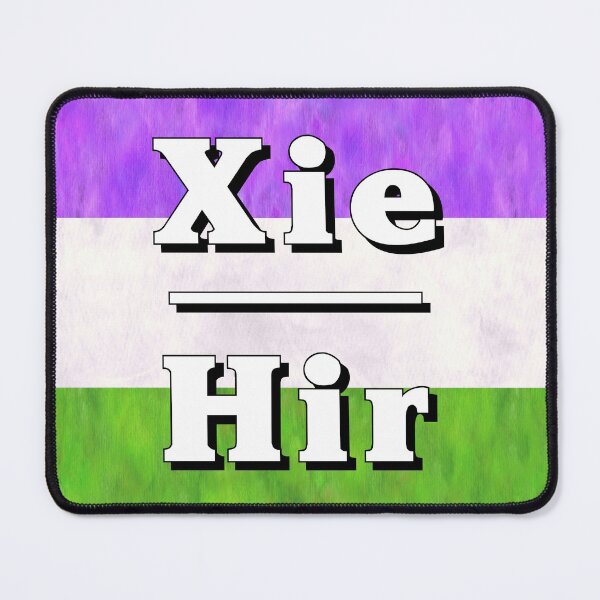 Item preview, Xie-Hir Pronouns: Genderqueer designed and sold by TigerTorreArt.