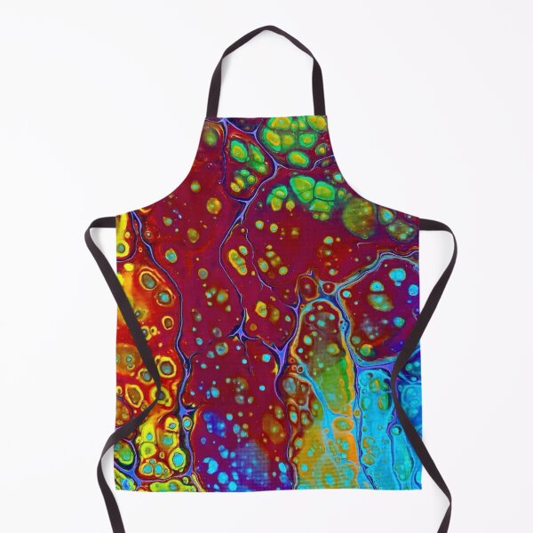 Item preview, Desiccation rainbow fire paint pouring fluid art acrylic paint pour designed and sold by Painting The Paige.