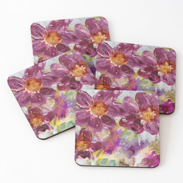 Item preview, A Picnic in May - Pink Floral, Flowers, Spring, Expressive, Crimson, Purple designed and sold by KATHLEEN TENNANT ART.