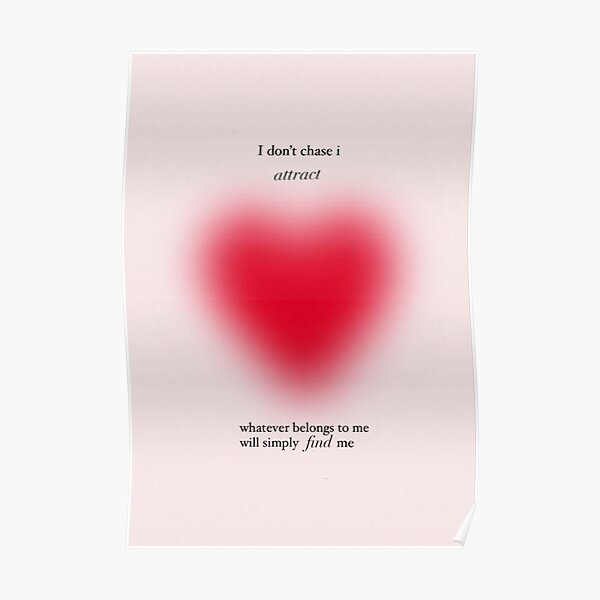 aesthetic heart aura poster Poster