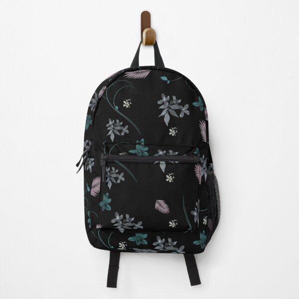 Item preview, Black romantic floral pattern designed and sold by CreaKat.
