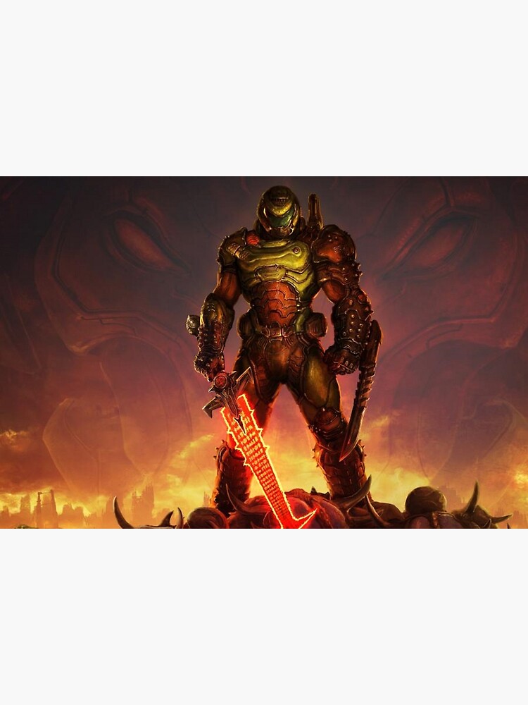 Doom Eternal Video Game Art Poster By Vintage Travler Redbubble