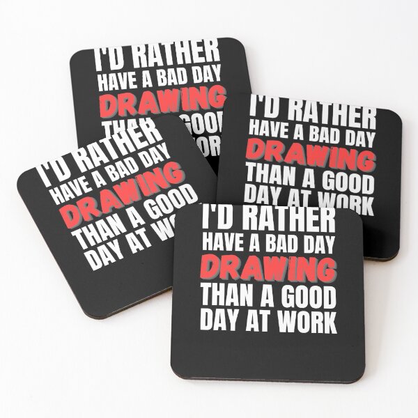 Item preview, I'd Rather Have a Bad Day Drawing designed and sold by Crafty-Mornings.