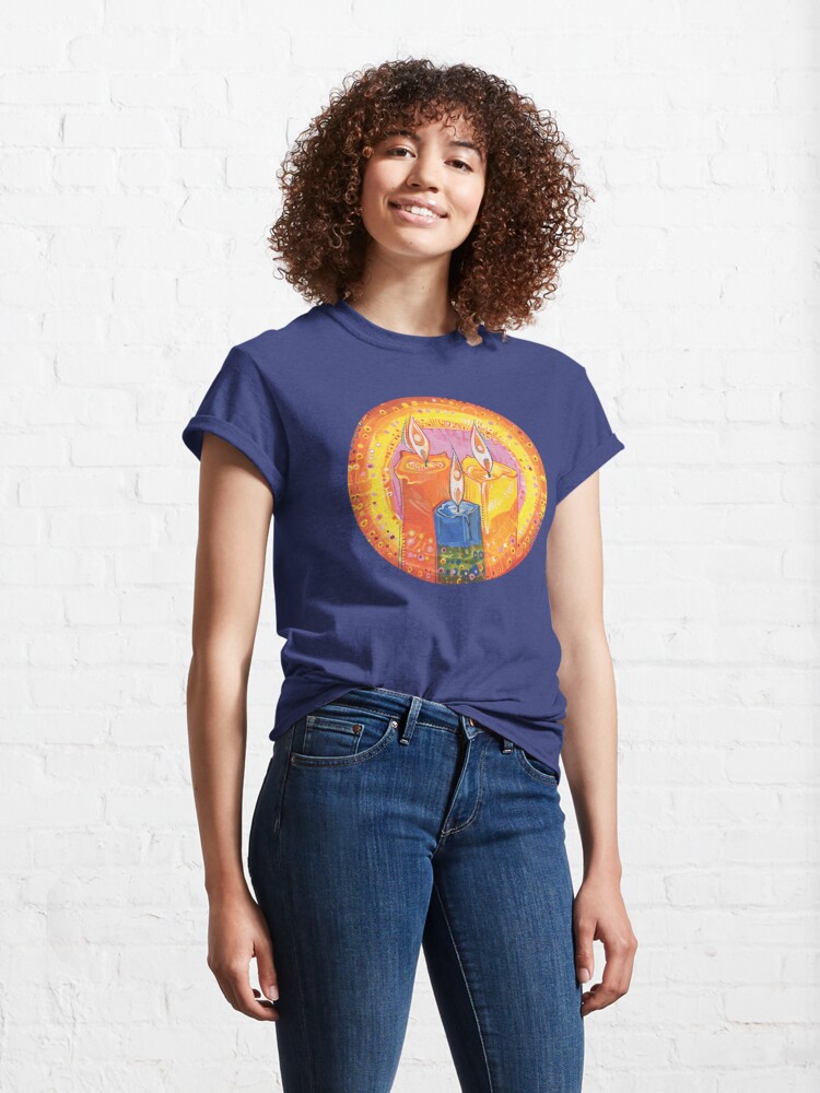 Alternate view of Human Light Candles Painting - 2021 Classic T-Shirt