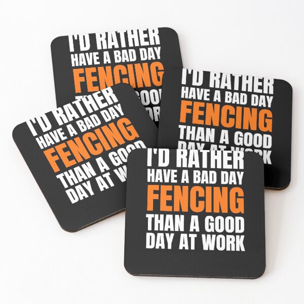 Item preview, I'd Rather Have a Bad Day Fencing.. designed and sold by Crafty-Mornings.