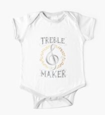 Treble Maker Funny Quote Pun Bass Note Keys One Piece - Short Sleeve