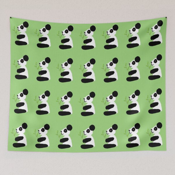 Item preview, Sitting Panda With Bamboo snack  designed and sold by ScarletPanda.
