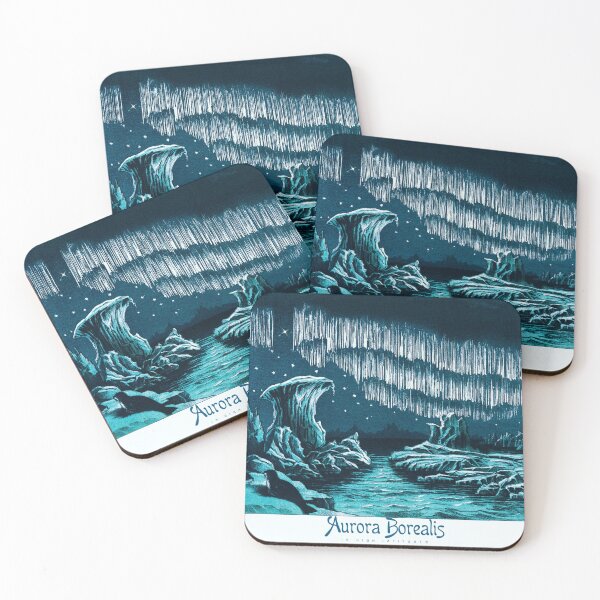 Item preview, Aurora Borealis, an illustration of the beautiful polar lights in the night sky designed and sold by mycloudzdesign.