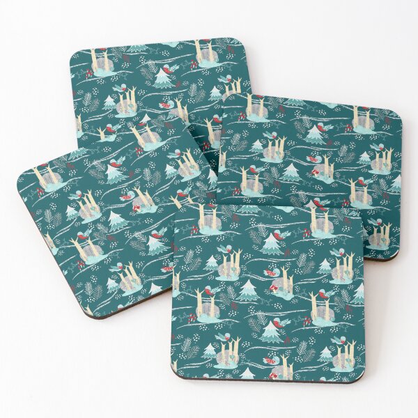 Item preview, Winter Woodland in Teal designed and sold by oppositedge.