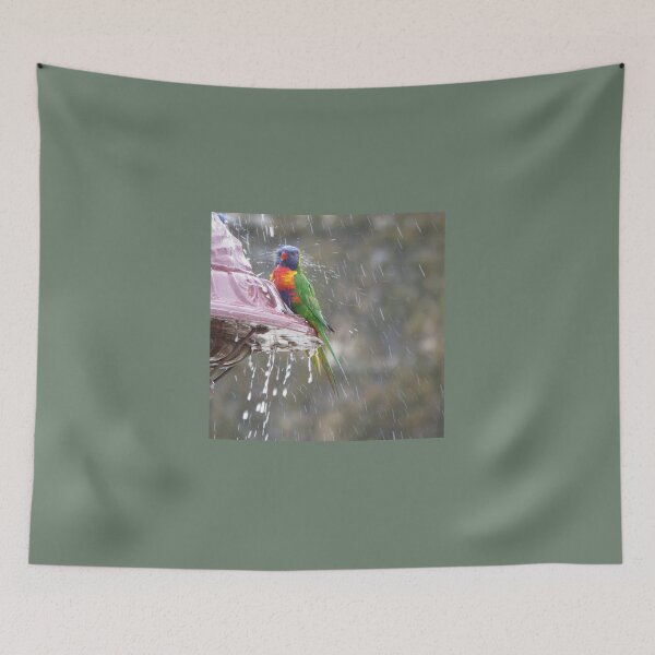 Item preview, Lorikeet Afternoon Shower Time designed and sold by Honey Myrtle Studio.