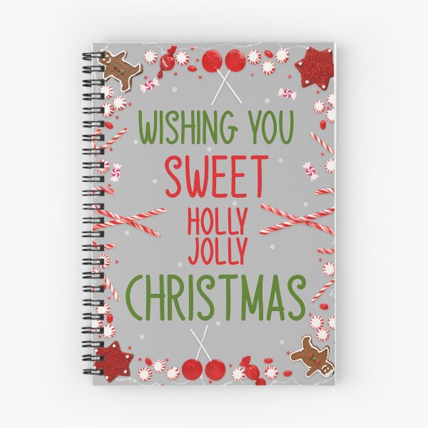Item preview, Sweet Holly Jolly Christmas, wishing you merry christmas, candy cane cookies sweets designed and sold by StudioKokor.