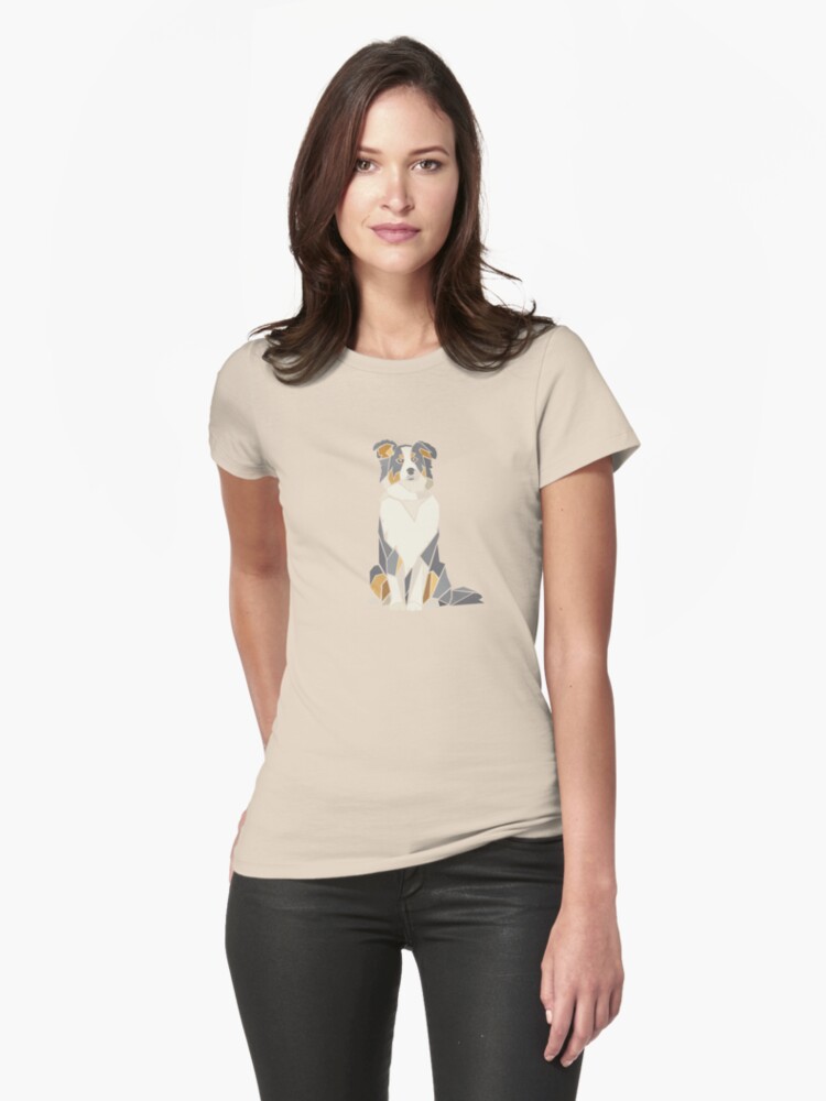 Thumbnail 1 of 3, Fitted T-Shirt, Australian Shepherd designed and sold by petloverswag.