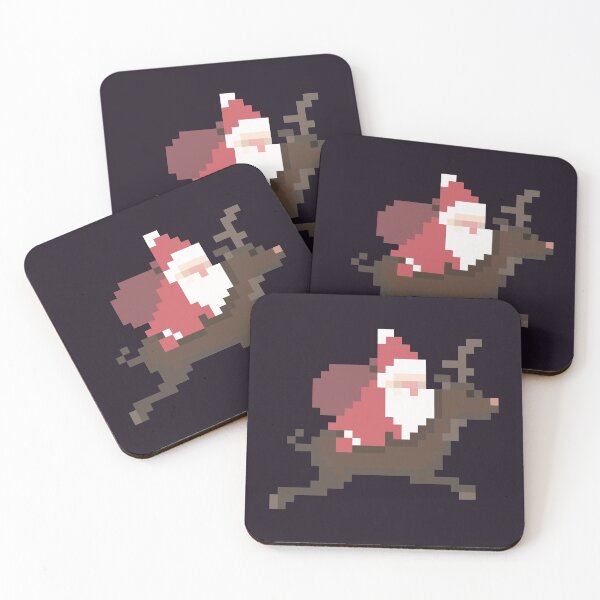 Item preview, Santa Rudolf Raindeer Pixel Art - Merry Christmas 8-Bit designed and sold by ViewerEqualsPhoton.