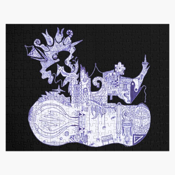 M.I. #127 |☽| Abstract-Amalgamation Island Jigsaw Puzzle