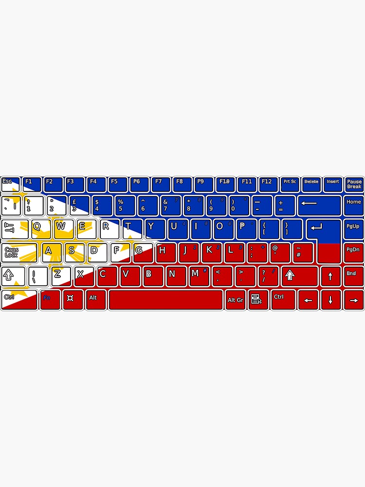 "Philippine Flag Computer Keyboard" Sticker for Sale by CosmicPlaytime