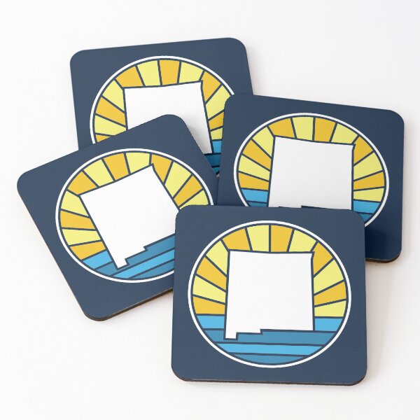 Artikelvorschau, New Mexico Navy Blue State NM Sonnenuntergang und Wasser entworfen und verkauft von toutwearapparel.