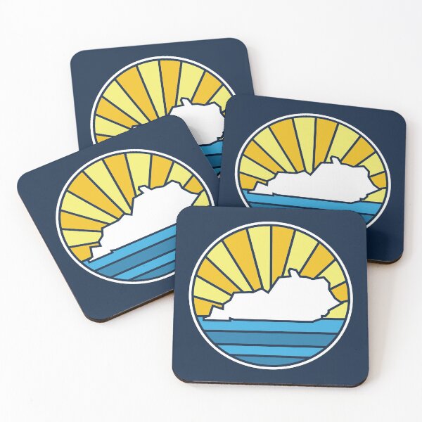 Item preview, Kentucky Navy Blue State KY Sunset and Water designed and sold by toutwearapparel.