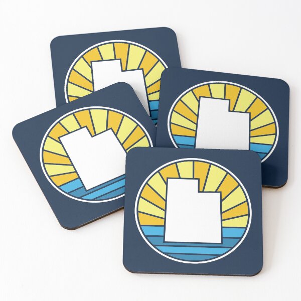 Artikelvorschau, Utah Navy Blue State UT Sonnenuntergang und Wasser entworfen und verkauft von toutwearapparel.
