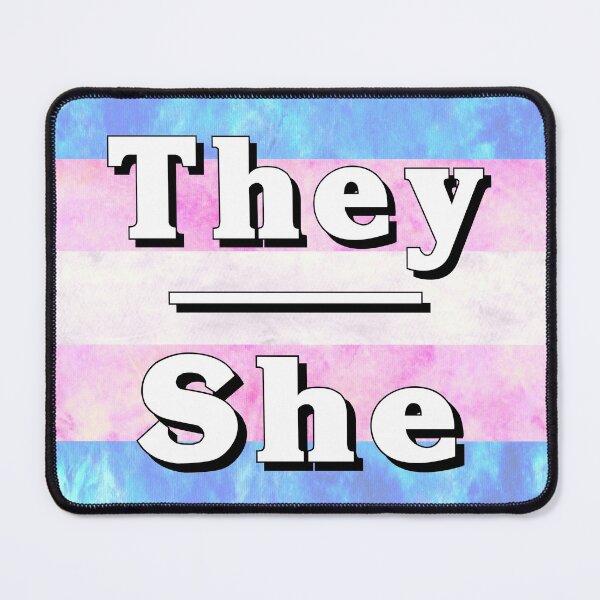 Item preview, They-She Pronouns: Trans Pride designed and sold by TigerTorreArt.