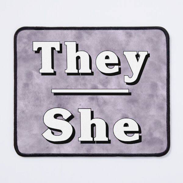 Item preview, They-She Pronouns: Neutral Gray designed and sold by TigerTorreArt.