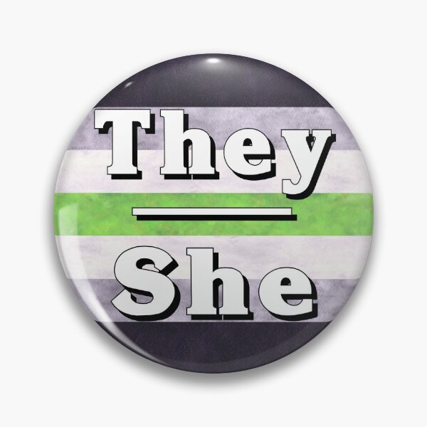 Item preview, They-She Pronouns: Agender designed and sold by TigerTorreArt.