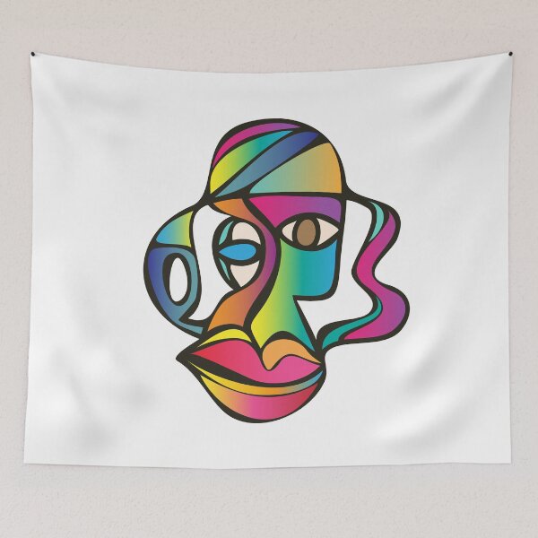 Item preview, Funky Cubism Face designed and sold by liewy.