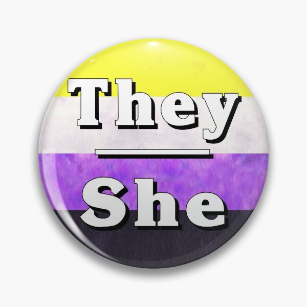 Item preview,  They-She Pronouns: Non-Binary designed and sold by TigerTorreArt.