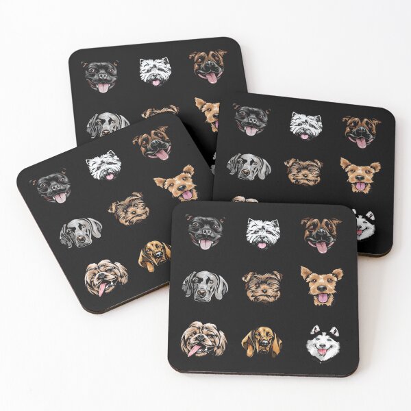 Item preview, Artistic dog face designs sticker pack designed and sold by SamRVstore.