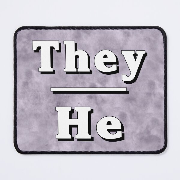 Item preview, They-He Pronouns: Neutral Gray designed and sold by TigerTorreArt.