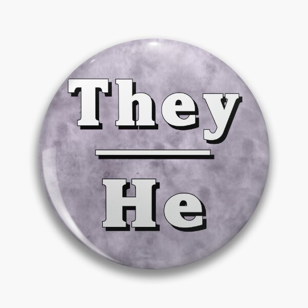 Item preview, They-He Pronouns: Neutral Gray designed and sold by TigerTorreArt.