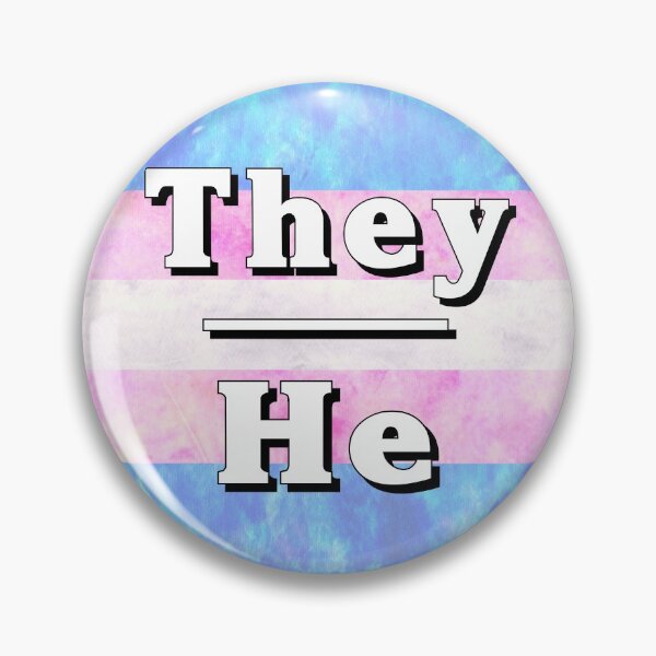 Item preview, They-He Pronouns: Trans Pride designed and sold by TigerTorreArt.