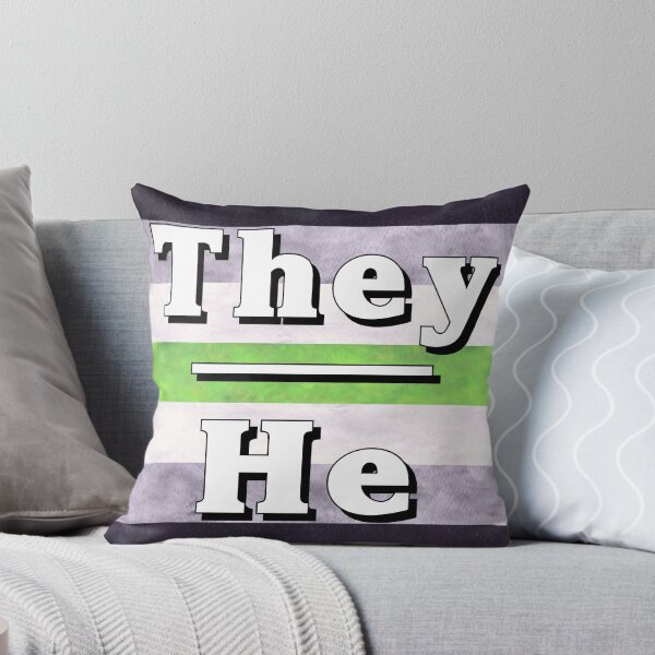 Item preview, They-He Pronouns: Agender designed and sold by TigerTorreArt.