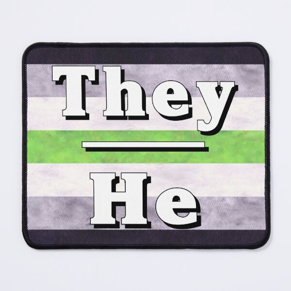 Item preview, They-He Pronouns: Agender designed and sold by TigerTorreArt.