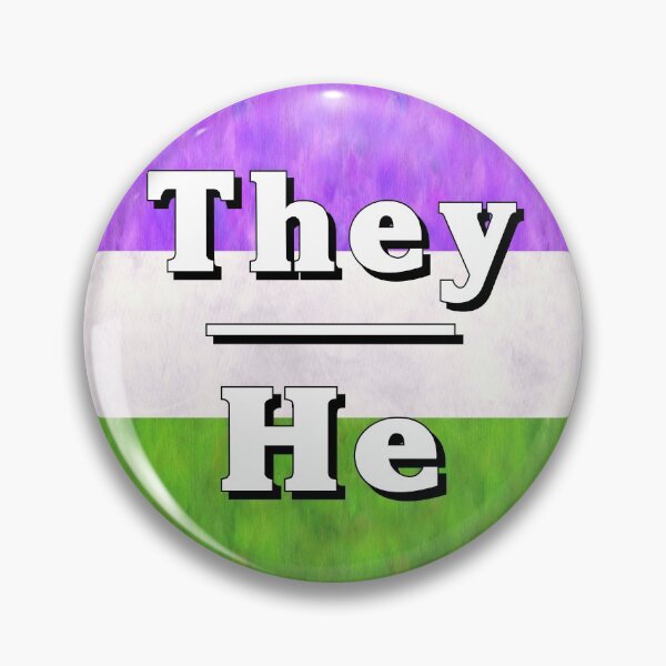 Item preview, They-He Pronouns: Genderqueer designed and sold by TigerTorreArt.