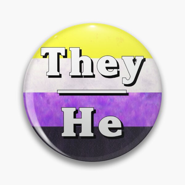 Item preview, They-He Pronouns: Non-Binary designed and sold by TigerTorreArt.