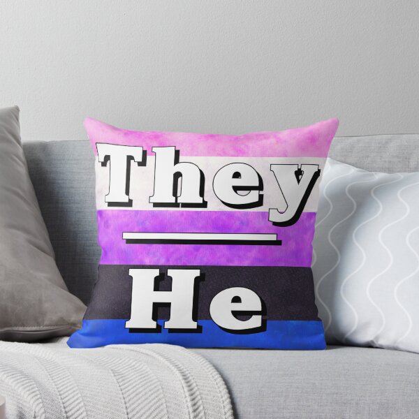 Item preview, They-He Pronouns: Genderfluid designed and sold by TigerTorreArt.