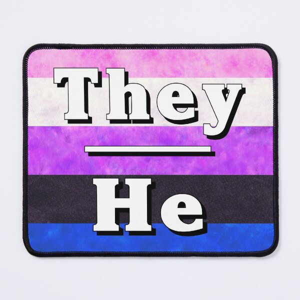Item preview, They-He Pronouns: Genderfluid designed and sold by TigerTorreArt.