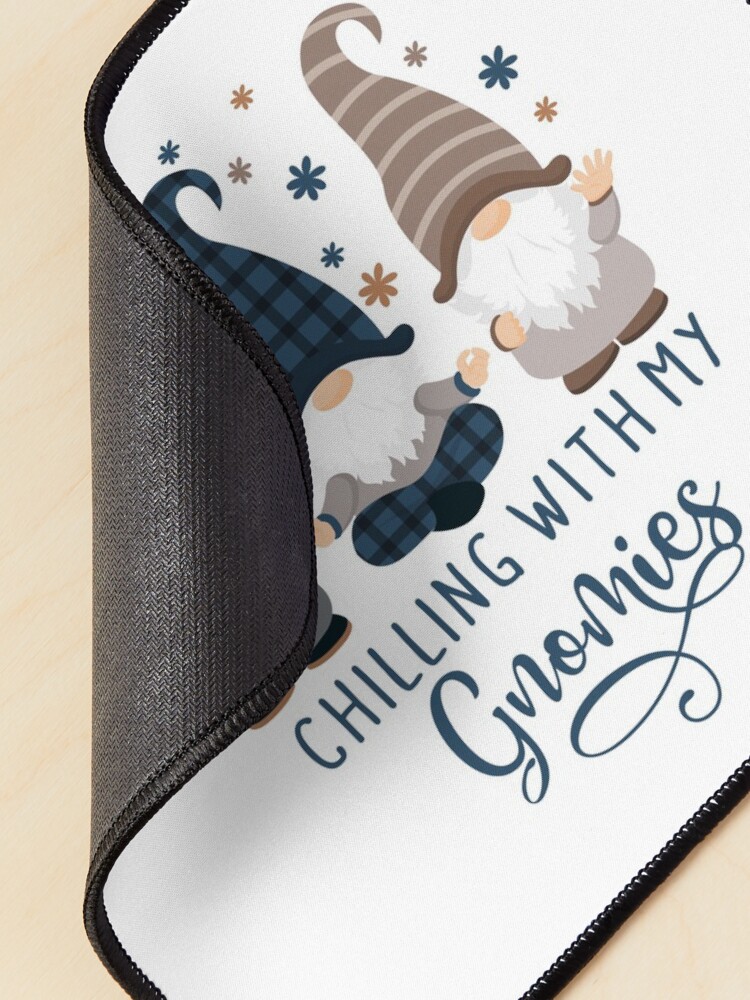 Alternate view of Chilling With My Gnomies - Winter Gnome Mouse Pad