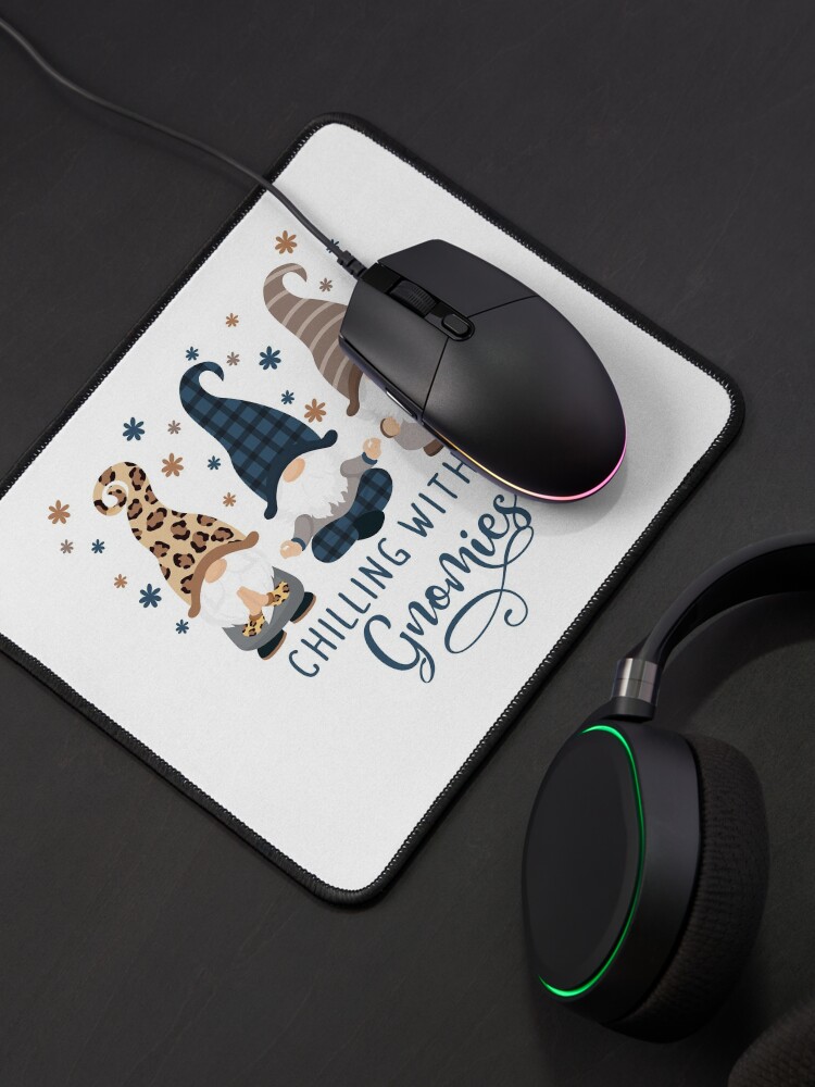 Alternate view of Chilling With My Gnomies - Winter Gnome Mouse Pad