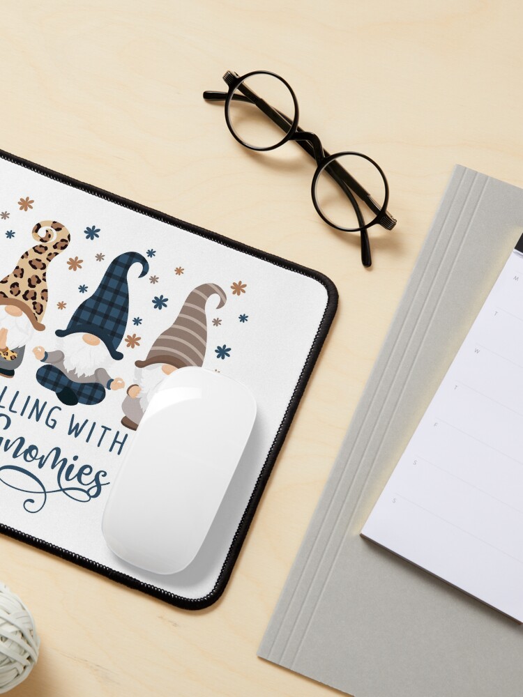 Alternate view of Chilling With My Gnomies - Winter Gnome Mouse Pad