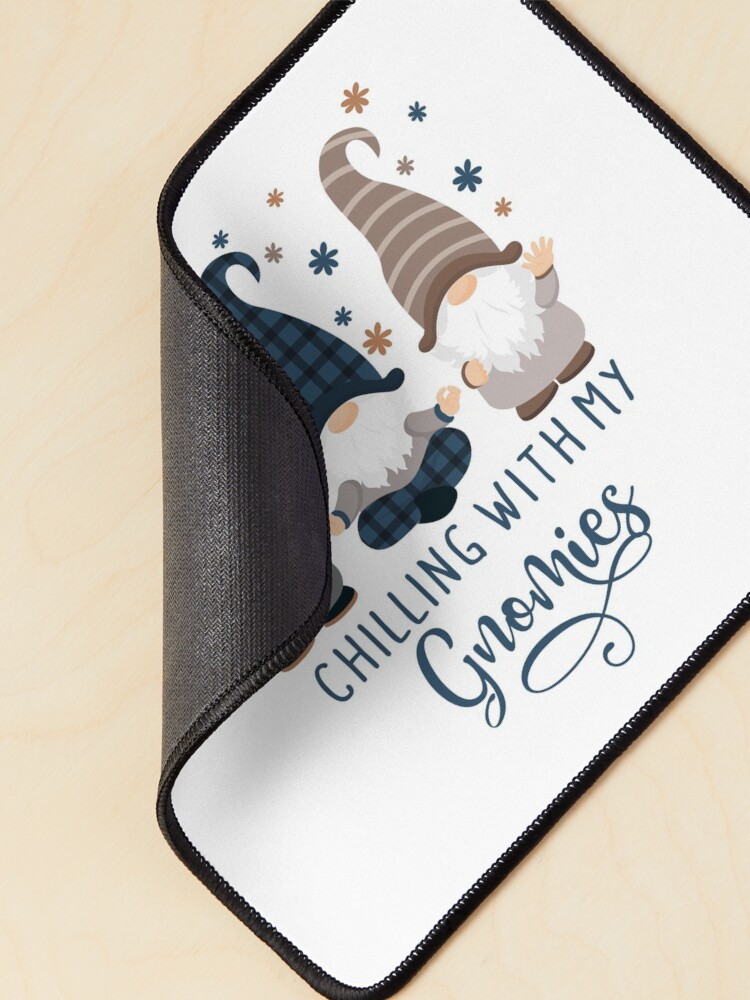 Alternate view of Chilling With My Gnomies - Winter Gnome Mouse Pad