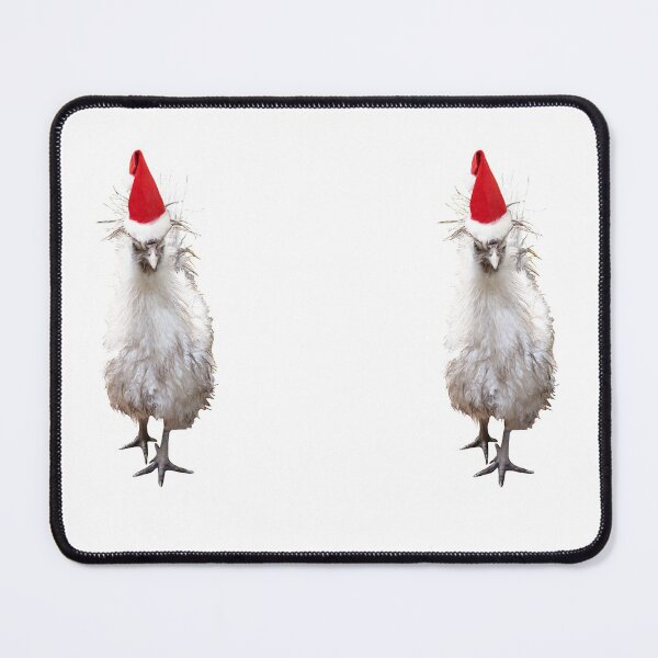 Item preview, Silkie Bantam Chicken in Santa Hat designed and sold by StandoutSilkies.