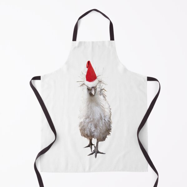 Item preview, Silkie Bantam Chicken in Santa Hat designed and sold by StandoutSilkies.