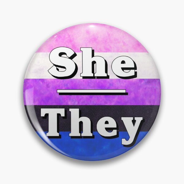 Item preview, She-They Pronouns: Genderfluid designed and sold by TigerTorreArt.