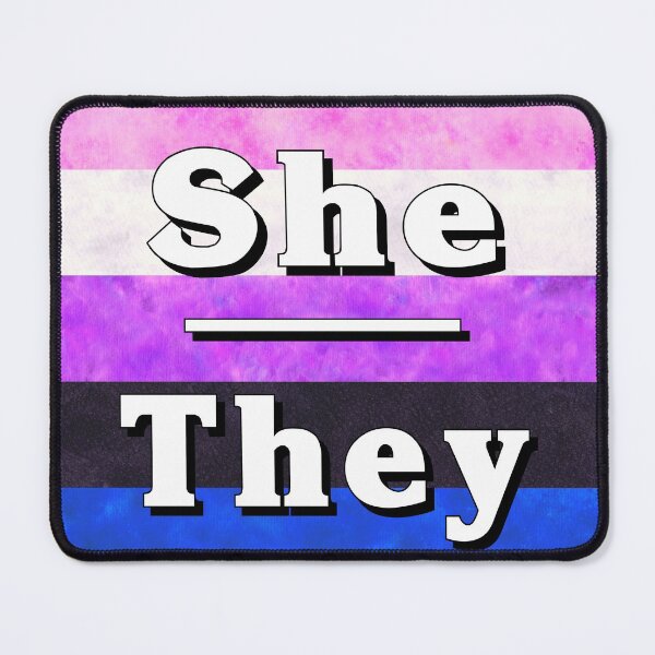 Item preview, She-They Pronouns: Genderfluid designed and sold by TigerTorreArt.